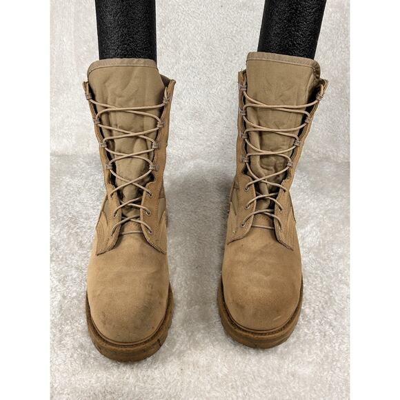 UFCW Vibram Military Combat Tactical Boots Mens 13 W Leather Desert Tan USA Army - Picture 4 of 7